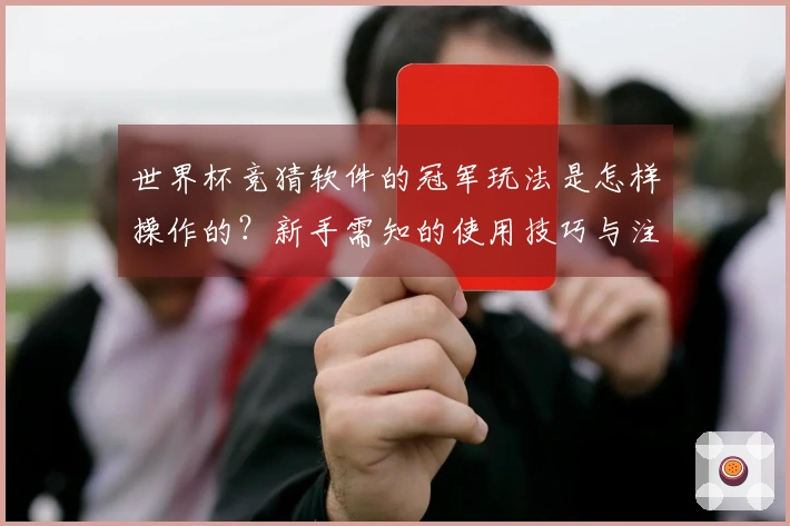 世界杯竞猜软件的冠军玩法是怎样操作的？新手需知的使用技巧与注意事项